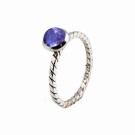 Sukkertopp sølvring med tanzanite thumbnail