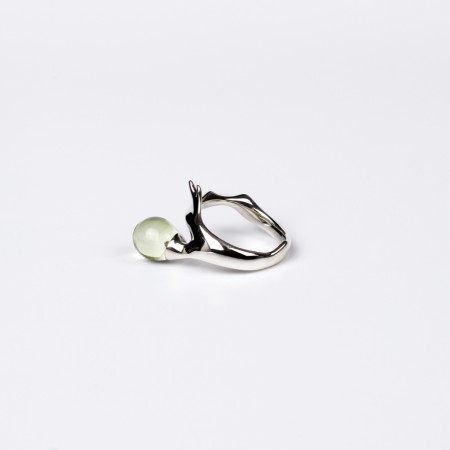Branch ring med Prasiolite